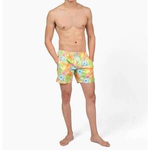 NEW RUGGED BUTTS men's happy hula swim trunks in yellow